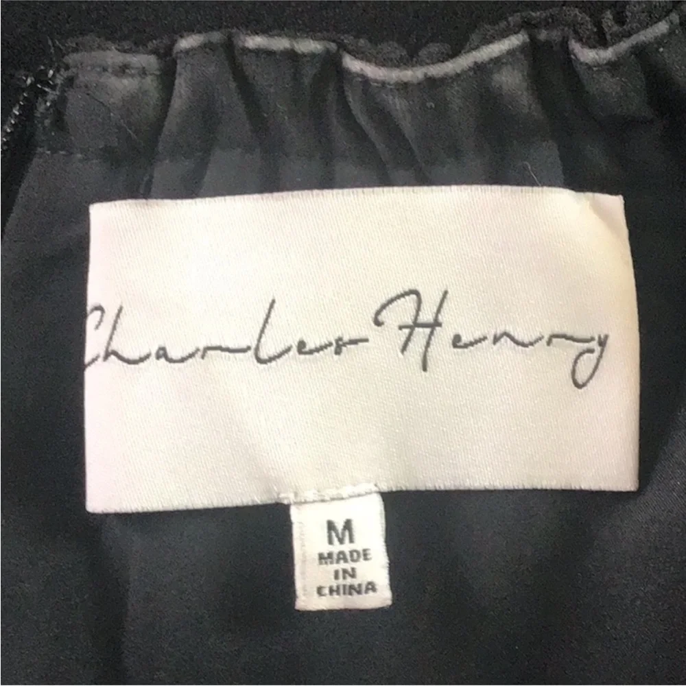 Chandler Henry Black Off the Shoulder Dress Size M - Picture 5 of 6